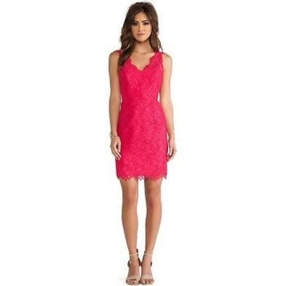 Anthropologie | Dresses | Shoshanna Watermelon Lace Rose Dress | Poshmark
